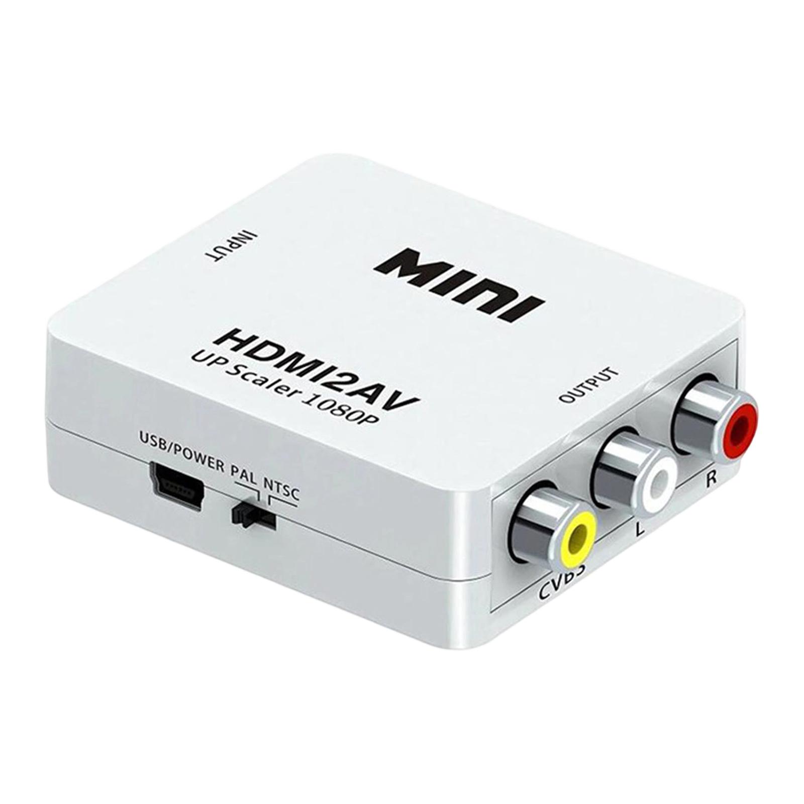 HDMI to AV Converter Mini HDMI2AV Adapter HDMI to RCA Composite Video and Audio Signal Converter with 1080P Upscaling Support NTSC PAL One Size
HDMI to AV Converter Mini HDMI2AV Adapter HDMI to RCA Composite Video and Audio Signal Converter with 1080P Upscaling Support NTSC PAL One Size