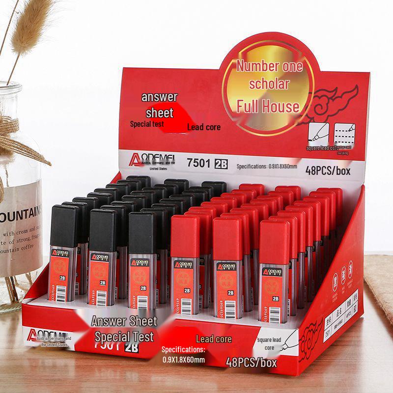 2B Square Graphite Core Exam Pencil Refills for Primary Students - 5 Pencils per Box
2B Square Graphite Core Exam Pencil Refills for Primary Students - 5 Pencils per Box