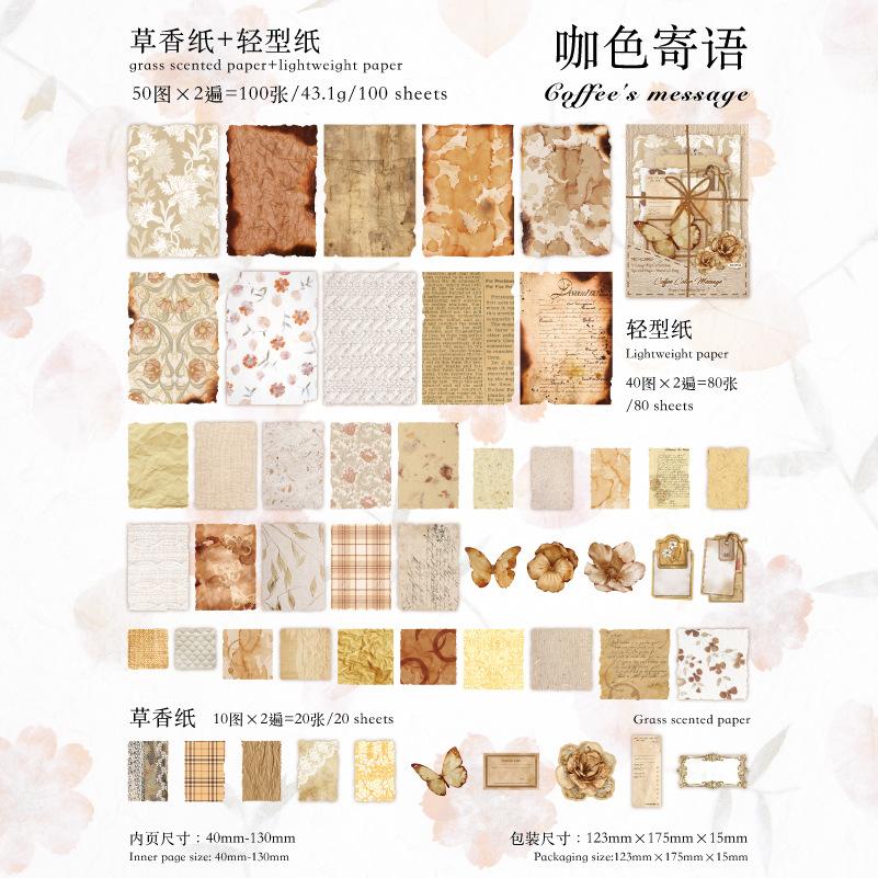 100 pcs Vintage material paper Planner handmade DIY Diary Album Scrapbooking accessories Background paper
100 pcs Vintage material paper Planner handmade DIY Diary Album Scrapbooking accessories Background paper