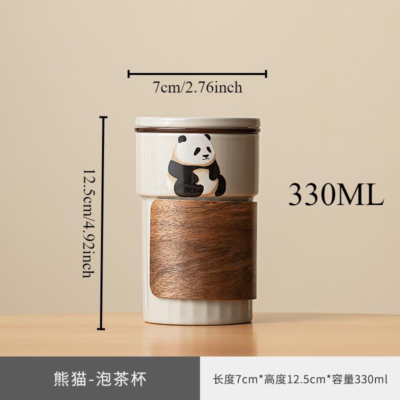 Cute Panda Ceramic Teacup for Home Use Tea Separation Office Cup with Lid Filter Mug Ceramic Water Cup 330ml
Cute Panda Ceramic Teacup for Home Use Tea Separation Office Cup with Lid Filter Mug Ceramic Water Cup 330ml