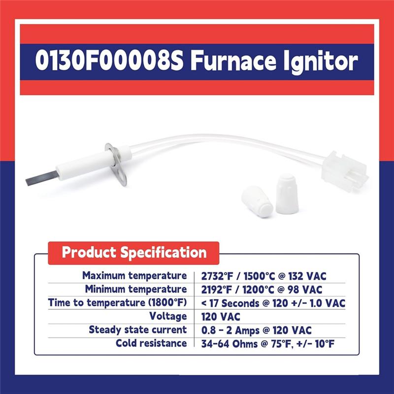 AB34-0130F00008S Furnace Ignitors Replacement For Goodman Furnace Hot Surface Ignitors Upgraded Heater Igniters Replace
AB34-0130F00008S Furnace Ignitors Replacement For Goodman Furnace Hot Surface Ignitors Upgraded Heater Igniters Replace