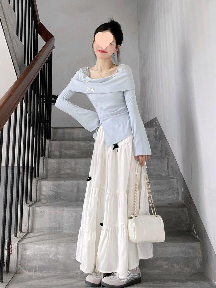 Комплект топ с открытыми плечами и юбка миди молочно-голубого цвета для начала осени: Нежный стиль уличная сенсация для вашего гардероба S
Комплект топ с открытыми плечами и юбка миди молочно-голубого цвета для начала осени: Нежный стиль уличная сенсация для вашего гардероба S