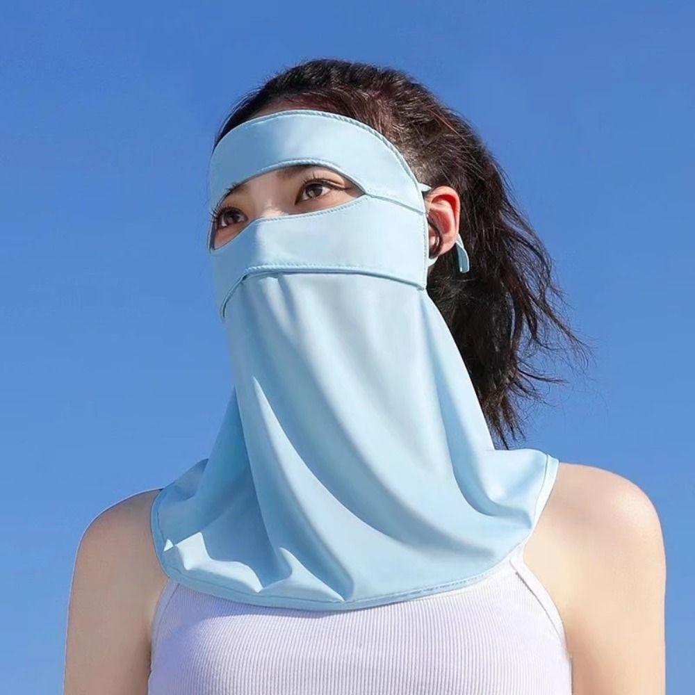 UPF 50+ Full-Face Sunscreen Veil Anti UV Neck Wrap Cover Thin Ice Silk Face Cover for Male Female
UPF 50+ Full-Face Sunscreen Veil Anti UV Neck Wrap Cover Thin Ice Silk Face Cover for Male Female