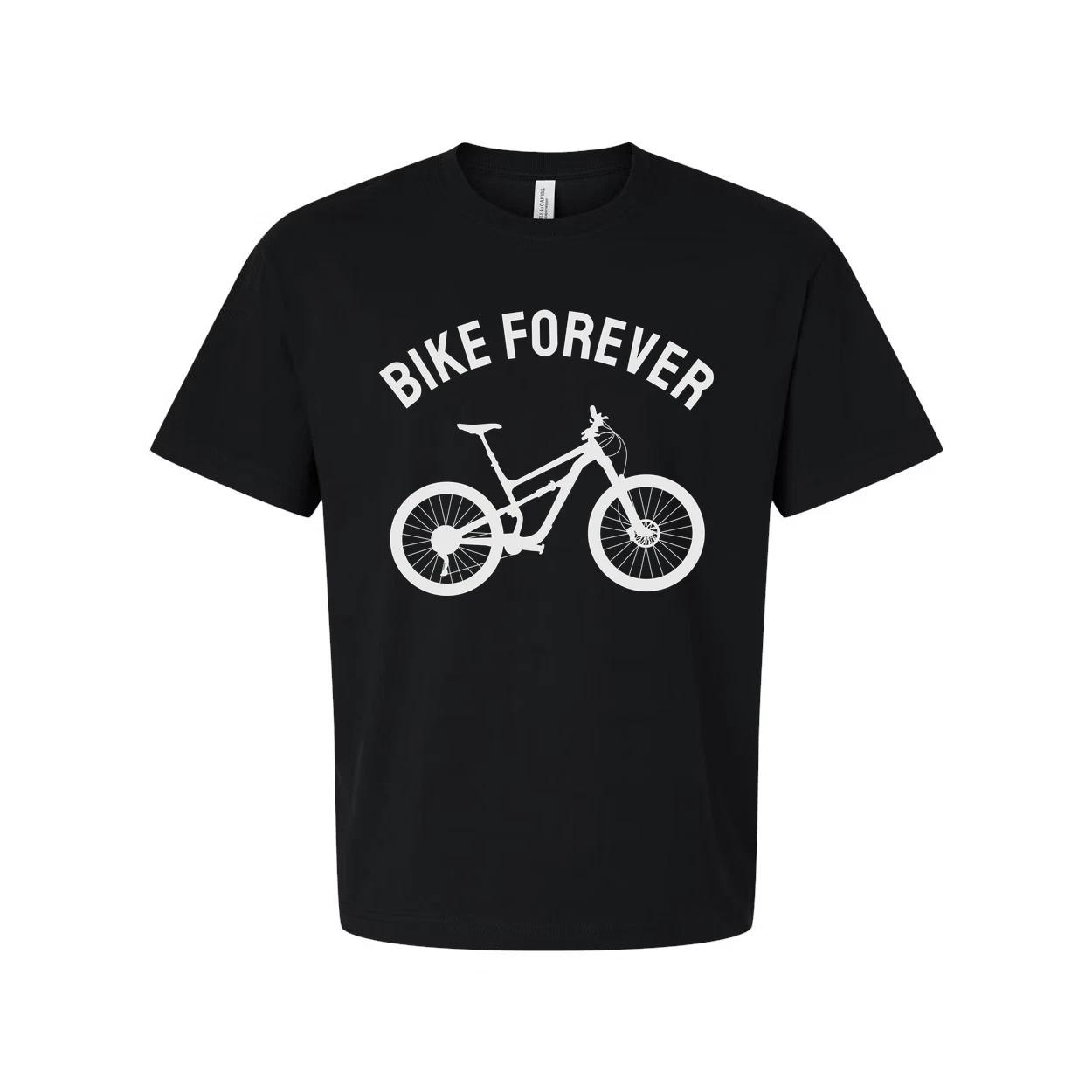 Unisex Bike Forever Graphic T Shirt With Bicycle Silhouette For Casual Everyday S
Unisex Bike Forever Graphic T Shirt With Bicycle Silhouette For Casual Everyday S
