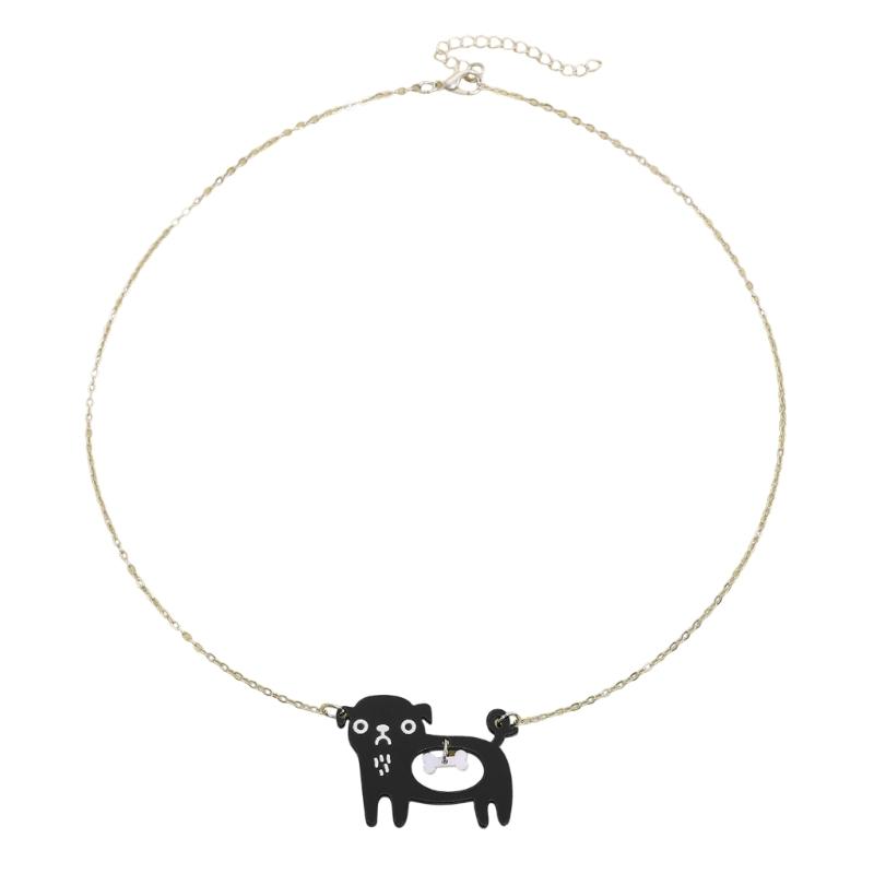 Delightful Animal Theme Pendant Necklace Puss Fish Dog Bone Collarbone Chain Acrylic Alloy Neck Jewelry for Daily Wear
Delightful Animal Theme Pendant Necklace Puss Fish Dog Bone Collarbone Chain Acrylic Alloy Neck Jewelry for Daily Wear