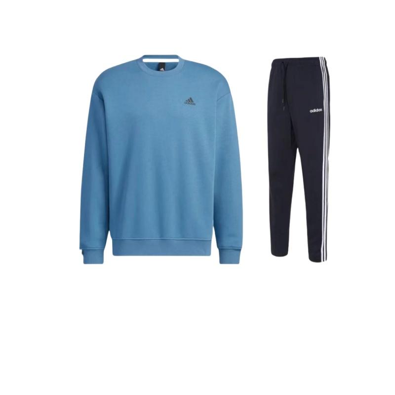 Adidas Пуловер с круглым вырезом и принтом логотипа, длинный рукав, толстовка и длинные брюки со шнурком и средней талией, повседневный спортивный комплект для мужчин DU0457+IB2773 S
Adidas Пуловер с круглым вырезом и принтом логотипа, длинный рукав, толстовка и длинные брюки со шнурком и средней талией, повседневный спортивный комплект для мужчин DU0457+IB2773 S