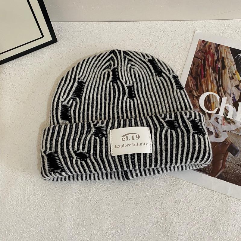 JYL TS DIY Striped Beanie Unisex Autumn Winter Distressed Warm Knit Hat Acrylic 1222Mao12979 темно-сірий
JYL TS DIY Striped Beanie Unisex Autumn Winter Distressed Warm Knit Hat Acrylic 1222Mao12979 темно-сірий