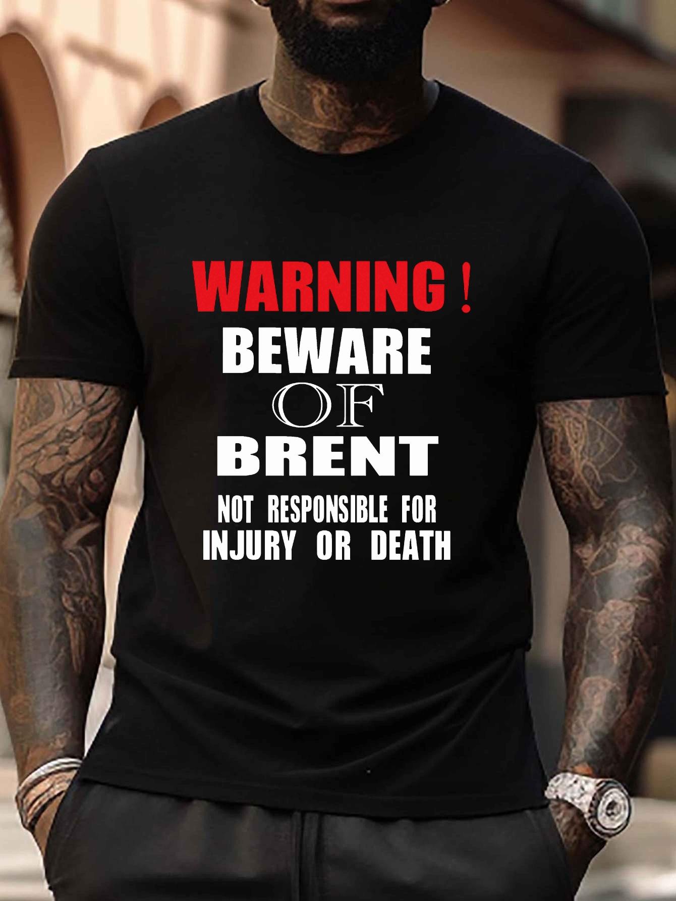 Plus Size Beware of BRENT Graphic T-shirt - Casual Summer Short Sleeve Tee for Big & Tall XL
Plus Size Beware of BRENT Graphic T-shirt - Casual Summer Short Sleeve Tee for Big & Tall XL