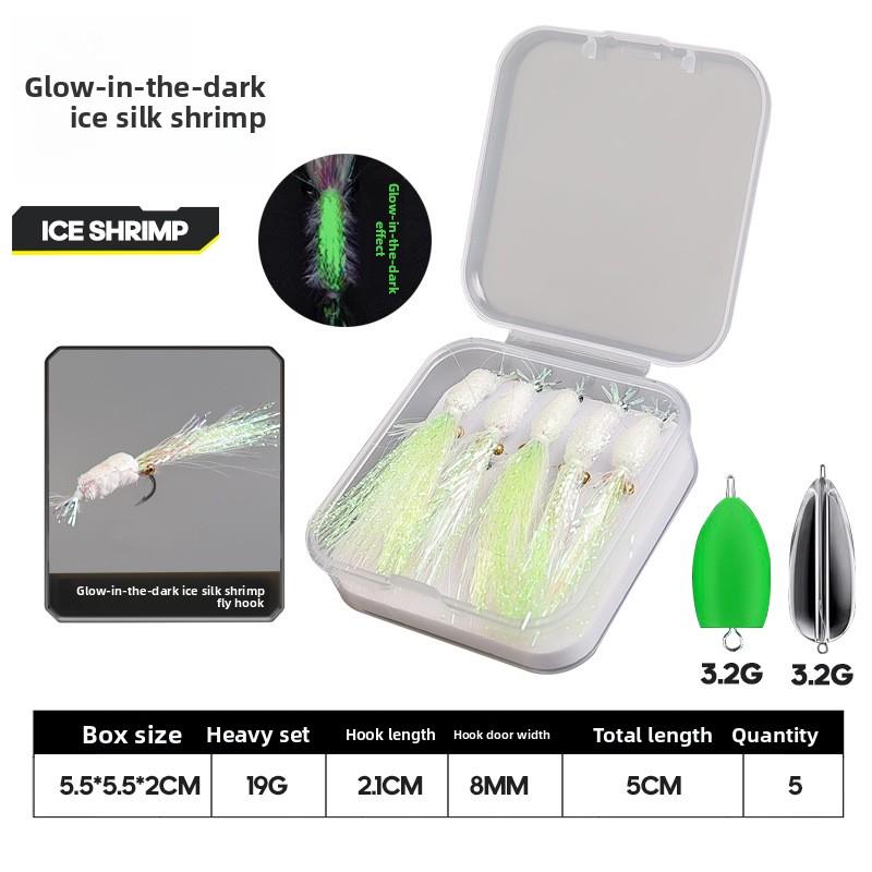 Fake Bait Fishing Lure5PCSPoison Mosquito Rattlesnake Luminous Ice Silk Shrimp Fly Lure Set Nymph Micro Bait Imitation Fish Bait 1 set
Fake Bait Fishing Lure5PCSPoison Mosquito Rattlesnake Luminous Ice Silk Shrimp Fly Lure Set Nymph Micro Bait Imitation Fish Bait 1 set