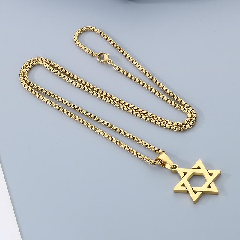 Ожерелье из нержавеющей стали с гексаграммой для мужчин, простая блестящая подвеска в виде звезды, аксессуары, модные ювелирные изделия, подарок 60cm
Ожерелье из нержавеющей стали с гексаграммой для мужчин, простая блестящая подвеска в виде звезды, аксессуары, модные ювелирные изделия, подарок 60cm