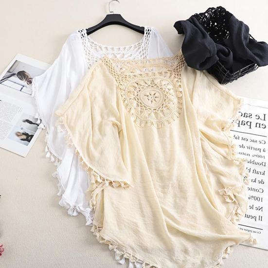Yousheng Women s Summer Swimwear Cover-up Casual Off Shoulder Tassel Beach Smock Loose Hollow See Through Bikini Cover-up for Beach Pool Sunbathing синій
Yousheng Women s Summer Swimwear Cover-up Casual Off Shoulder Tassel Beach Smock Loose Hollow See Through Bikini Cover-up for Beach Pool Sunbathing синій