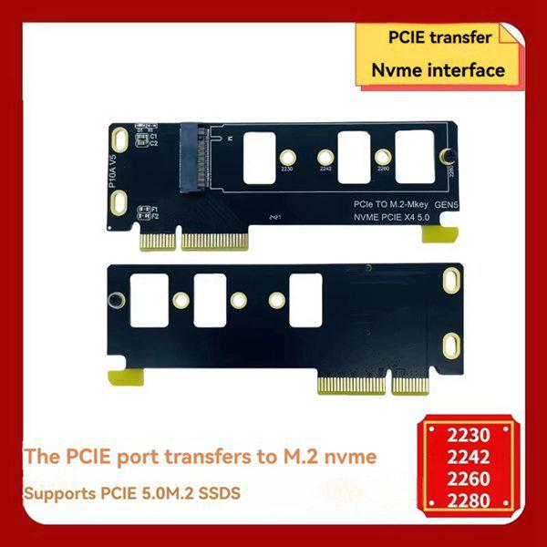 Black PCIe 5.0 to M.2 NVMe Adapter Card - 1 Piece, PCB Material Other
Black PCIe 5.0 to M.2 NVMe Adapter Card - 1 Piece, PCB Material Other