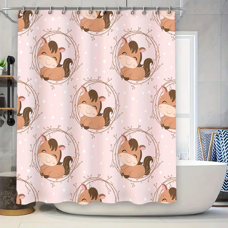 Horse Print Shower Curtain Pink Waterproof Fabric Rings For Bathroom Decoration Home Decor Washable Custom Size Options Availabl W60H190(CM)-1 Pcs
Horse Print Shower Curtain Pink Waterproof Fabric Rings For Bathroom Decoration Home Decor Washable Custom Size Options Availabl W60H190(CM)-1 Pcs