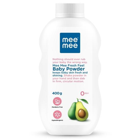 Mee Mee Newborn Friendly Talcum Powder | Enriched with Avocado Oil | Dermatologist Approved (400g Fresh Feel, Single Pack)
Mee Mee Newborn Friendly Talcum Powder | Enriched with Avocado Oil | Dermatologist Approved (400g Fresh Feel, Single Pack)