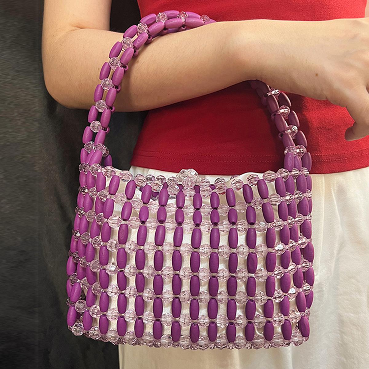 2025 Handmade Knitted Wooden Tote Bag for Women Retro Artistic Women s Vintage Beaded Clutches Hollow Out Shoulder Bag Beach Bag
2025 Handmade Knitted Wooden Tote Bag for Women Retro Artistic Women s Vintage Beaded Clutches Hollow Out Shoulder Bag Beach Bag