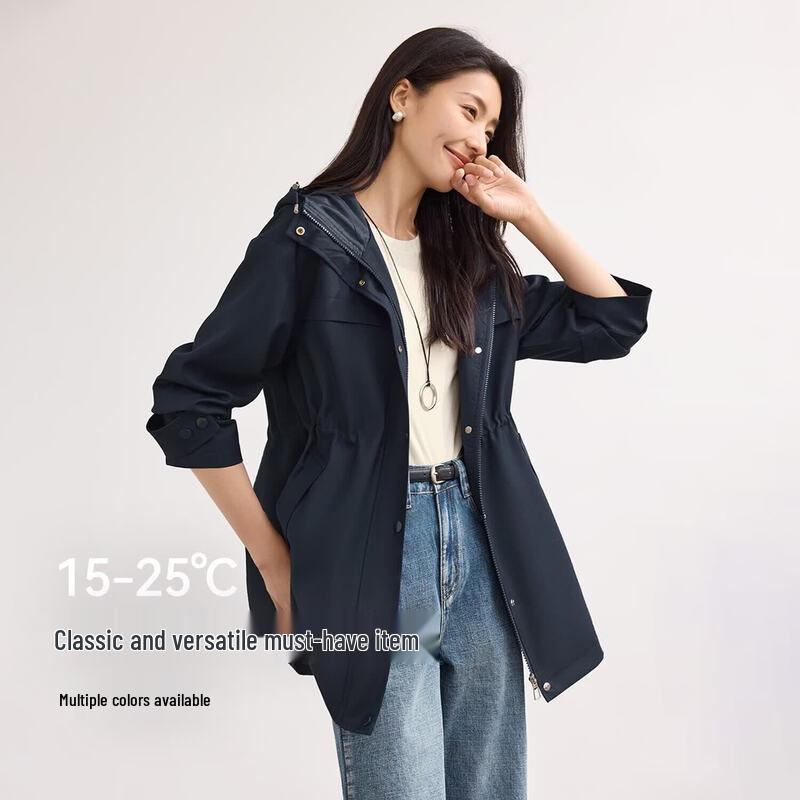 IHIMI Women s Casual Hooded Windbreaker Trench Coat L
IHIMI Women s Casual Hooded Windbreaker Trench Coat L