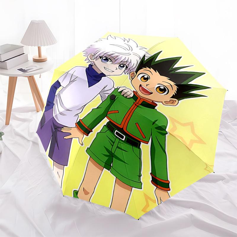 1pc Hunter x Hunter Gon & Killua Anime Characters Automatic Folding Umbrella Portable 3-Fold Design with Iron Frame Outdoor for Fans, Travelers, Daily
1pc Hunter x Hunter Gon & Killua Anime Characters Automatic Folding Umbrella Portable 3-Fold Design with Iron Frame Outdoor for Fans, Travelers, Daily