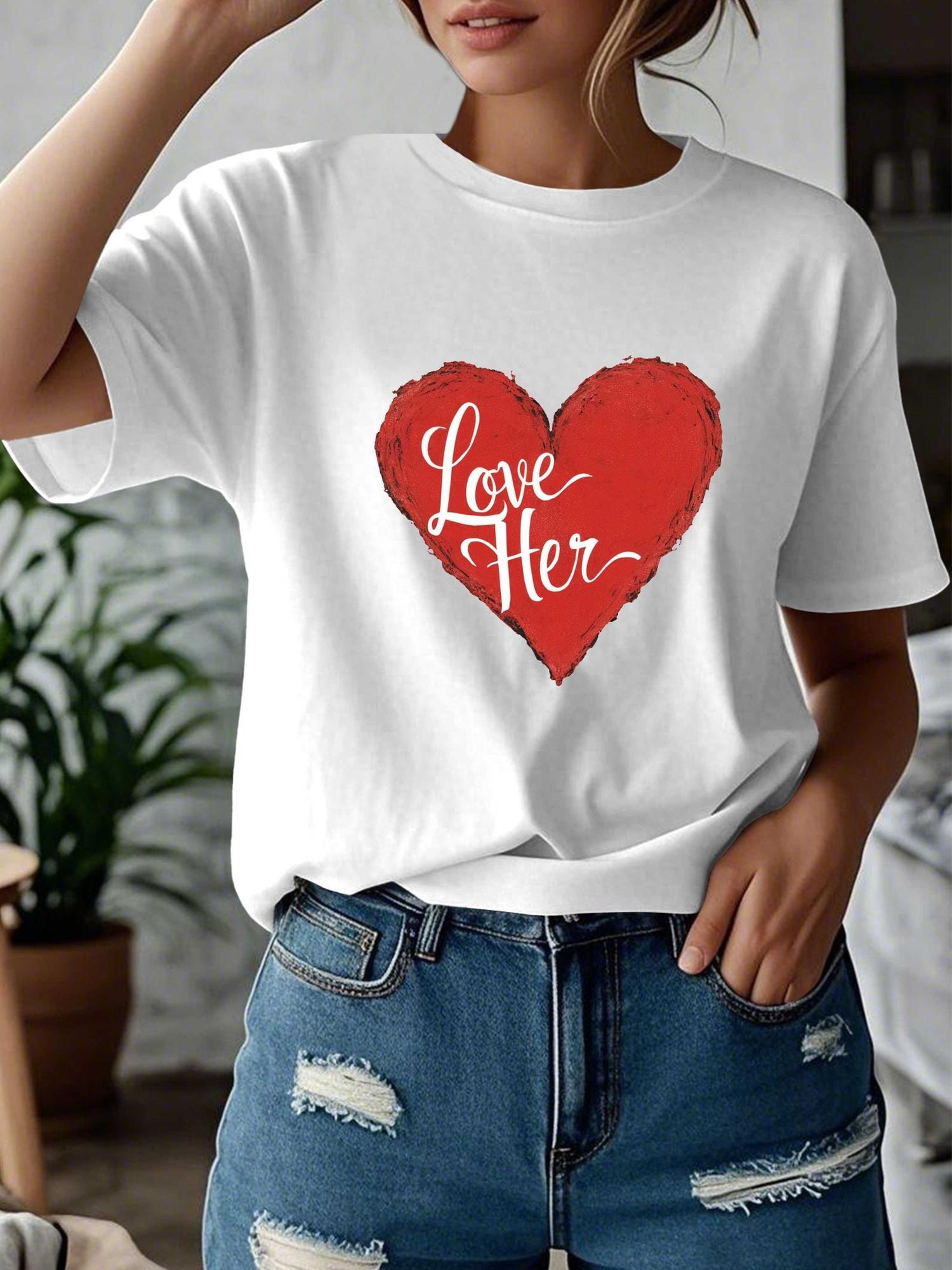 Round Season Wear Ladies T Shirts Everyday Fashion Relaxed WomenS Heart Cursive Graphic TShirt Casual Short Sleeve Tops Tees S
Round Season Wear Ladies T Shirts Everyday Fashion Relaxed WomenS Heart Cursive Graphic TShirt Casual Short Sleeve Tops Tees S