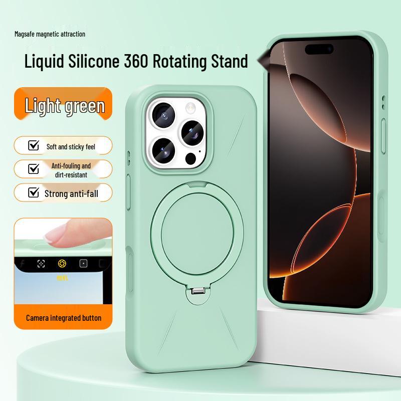 360° Rotating Stand | Liquid Silicone Protective Case for iPhone 16 Pro and 17 15ProMax
360° Rotating Stand | Liquid Silicone Protective Case for iPhone 16 Pro and 17 15ProMax