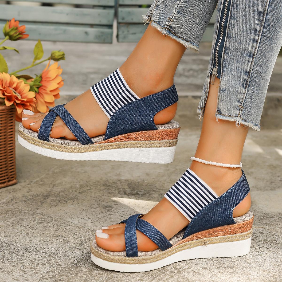 2024 foreign trade new European and American style one-word foot cover round head thick sole fashion women s large size wedge sandals 36 темно-синього кольору
2024 foreign trade new European and American style one-word foot cover round head thick sole fashion women s large size wedge sandals 36 темно-синього кольору