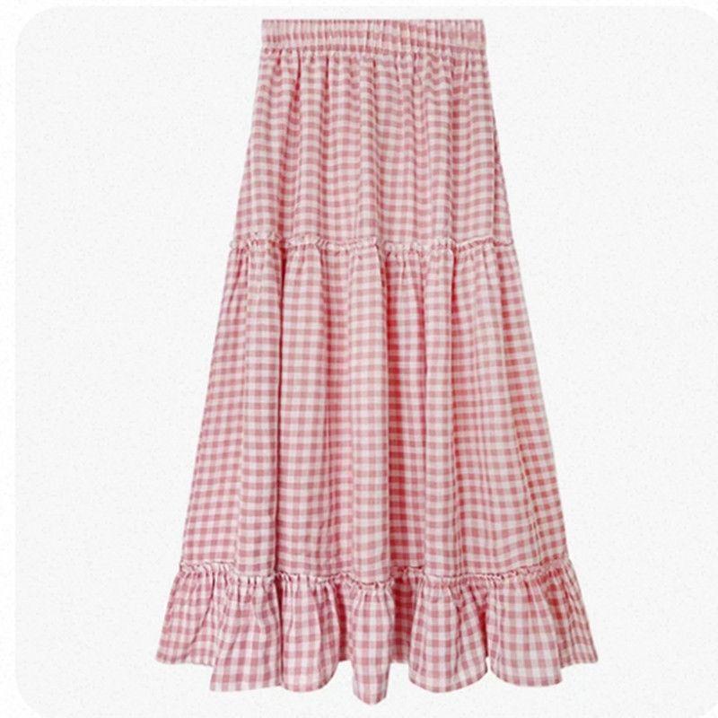 200 Plus Size Women s Korean Retro Easy Matching High Waist Stitching Wooden Ear Color-Contrast Check Cake Skirt Slim Looking RED CHECK M
200 Plus Size Women s Korean Retro Easy Matching High Waist Stitching Wooden Ear Color-Contrast Check Cake Skirt Slim Looking RED CHECK M