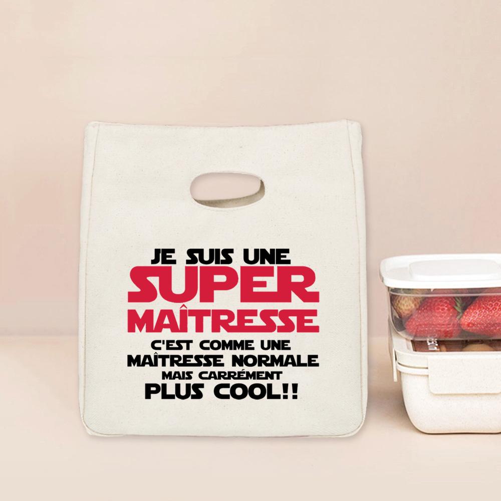 Merci Maitresse Maitre French Printed Lunch Bag Insulated Cooler Bento Tote Thermal Food Bags Teacher s Day Gift for Teachers
Merci Maitresse Maitre French Printed Lunch Bag Insulated Cooler Bento Tote Thermal Food Bags Teacher s Day Gift for Teachers