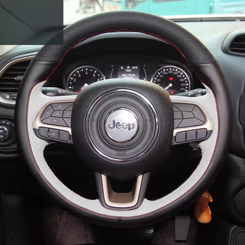 Ручна вишивка, нековзна, чорна шкіряна накладка на кермо автомобіля Для Jeep Compass Renegade Fiat Toro Tipo Запчастини 2
Ручна вишивка, нековзна, чорна шкіряна накладка на кермо автомобіля Для Jeep Compass Renegade Fiat Toro Tipo Запчастини 2