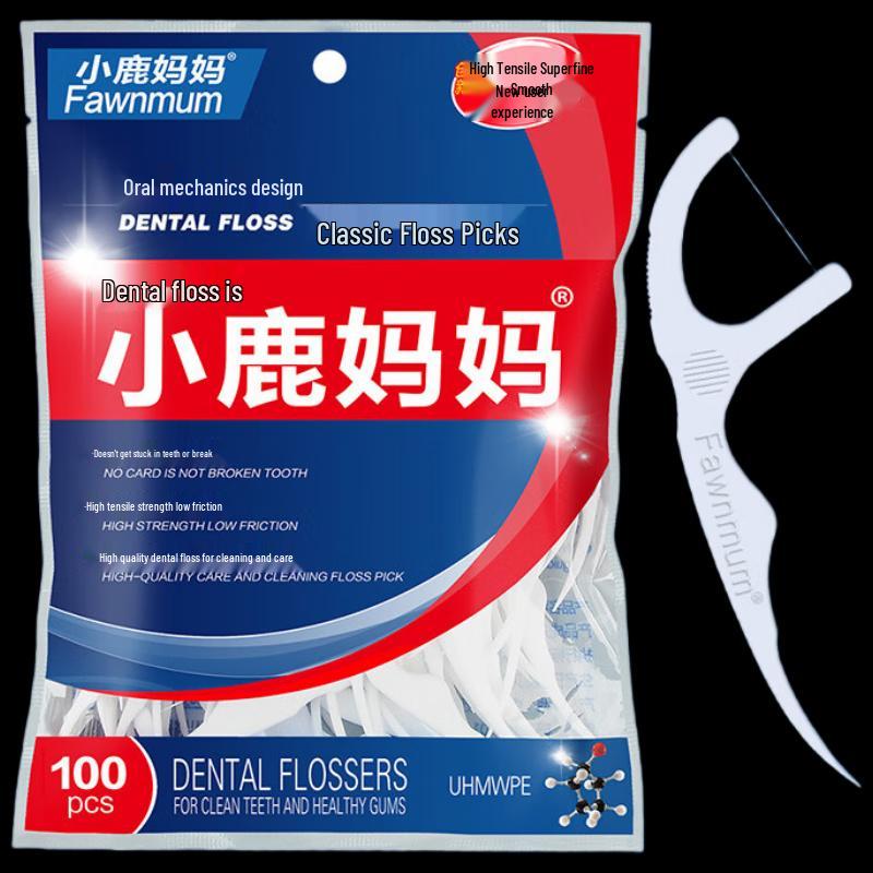 FAWNMUM 100-Count High-Fine Dental Floss Sticks
FAWNMUM 100-Count High-Fine Dental Floss Sticks