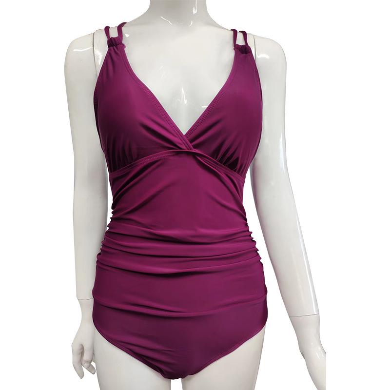 European & American Style Solid Color Ruffled Cross-Back One-Piece Swimsuit for Women (2022) M чорний
European & American Style Solid Color Ruffled Cross-Back One-Piece Swimsuit for Women (2022) M чорний