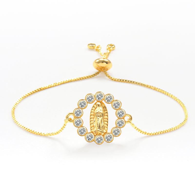 925 Sterling Silver Jewelry 18K Gold Plated Crystal Virgin Mary Charm Bracelet for Women Homme Luxury Wedding Party Gift
925 Sterling Silver Jewelry 18K Gold Plated Crystal Virgin Mary Charm Bracelet for Women Homme Luxury Wedding Party Gift