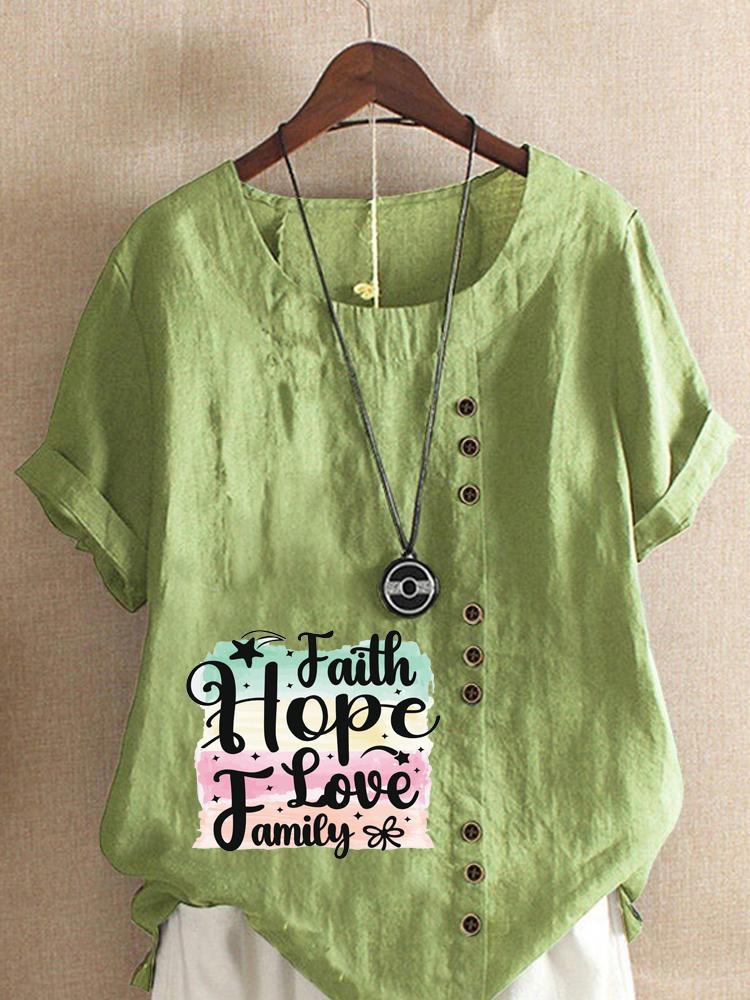 Women s Fashion Quotations with Letter Printing Round Neck Short Sleeve T-shirt Casual Cotton Linen Graphic Shirt Leisure Loose Summer Blouse Tops 5XL
Women s Fashion Quotations with Letter Printing Round Neck Short Sleeve T-shirt Casual Cotton Linen Graphic Shirt Leisure Loose Summer Blouse Tops 5XL