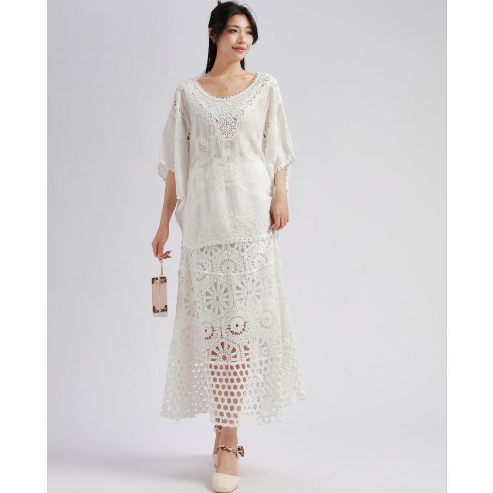 DIMANAF 2025 New Skirt Suit Women Beach Lace Bat Sexy O-Neck Hollow Summer Style Tops Tees Loose Basic one size білий
DIMANAF 2025 New Skirt Suit Women Beach Lace Bat Sexy O-Neck Hollow Summer Style Tops Tees Loose Basic one size білий