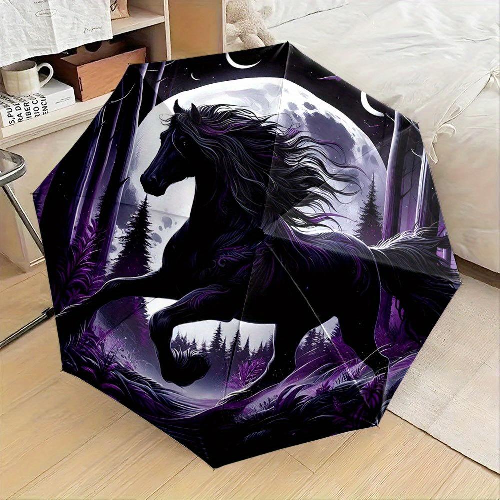 Majestic Horse in Moonlit Forest Folding Umbrella - Automatic Open/Close, 8-Rib Durable Design, Portable Compact Travel Umbrel (as the picture,Iron&8K)
Majestic Horse in Moonlit Forest Folding Umbrella - Automatic Open/Close, 8-Rib Durable Design, Portable Compact Travel Umbrel (as the picture,Iron&8K)