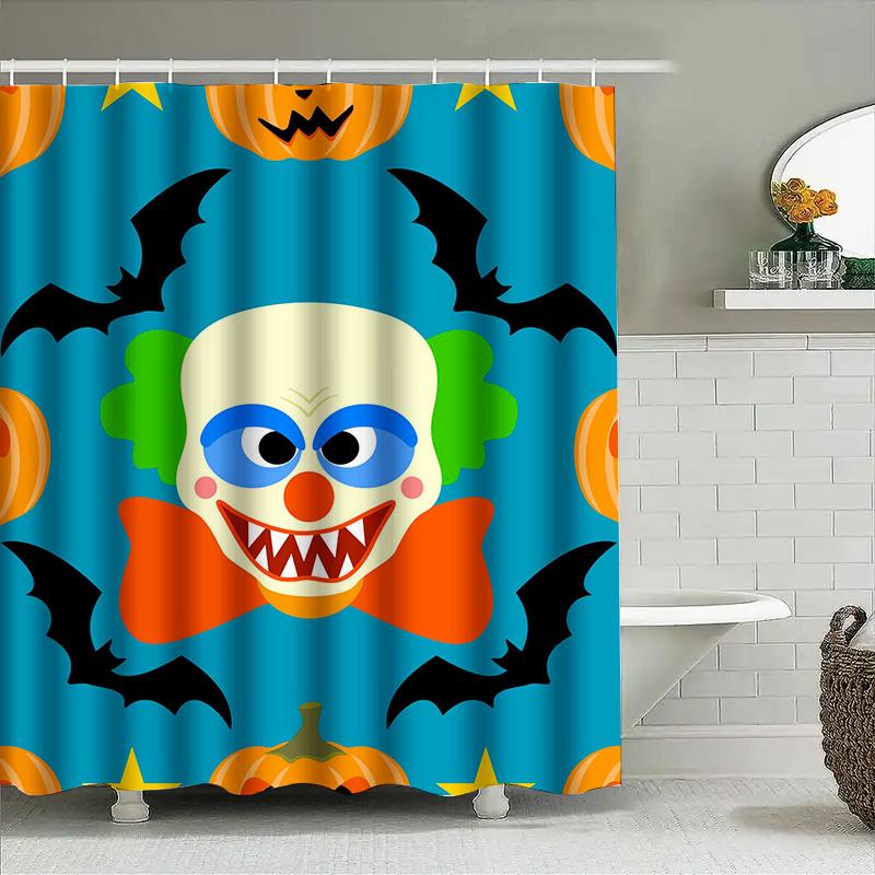 Tuniu Cute Clown Halloween Shower Curtain Funny Cartoon Skull With Pumpkin For Bathroom Decor W60H190(CM)-1 Pcs
Tuniu Cute Clown Halloween Shower Curtain Funny Cartoon Skull With Pumpkin For Bathroom Decor W60H190(CM)-1 Pcs