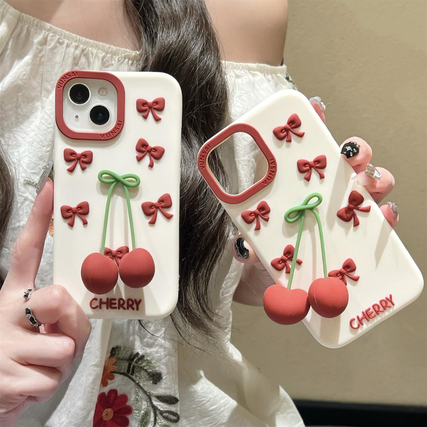 For iPhone 15 Silicone Case Cute Pendant Cherry Design Shockproof Durable Phone Back Cover As Shown A
For iPhone 15 Silicone Case Cute Pendant Cherry Design Shockproof Durable Phone Back Cover As Shown A