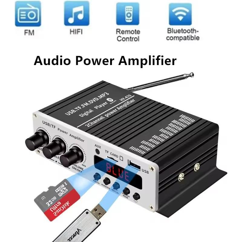 Hifi Power Amplifier HY470 Channel 2.0 Bluetooth 20W*2 Bass Treble Digital Audio Amp For Car Home Sound Computer Broadcast чорний
Hifi Power Amplifier HY470 Channel 2.0 Bluetooth 20W*2 Bass Treble Digital Audio Amp For Car Home Sound Computer Broadcast чорний