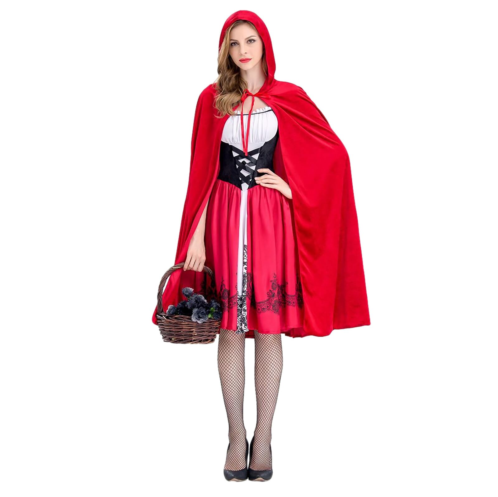 Halloween Witch Costume Cosplay Little Red Riding Hood Style Luxurious Fancy Dress One Piece Cape Uniform Event Performance Clothes Adult Party Stage
Halloween Witch Costume Cosplay Little Red Riding Hood Style Luxurious Fancy Dress One Piece Cape Uniform Event Performance Clothes Adult Party Stage