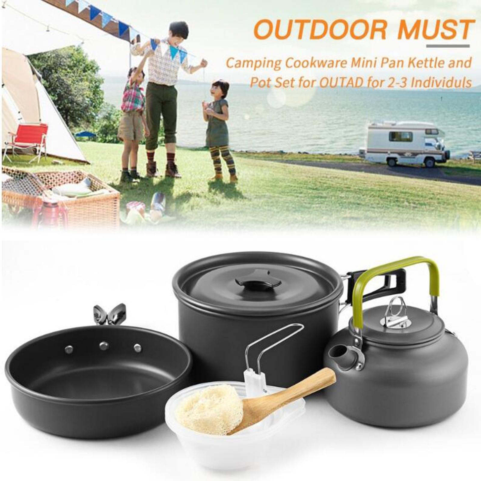 Outdoor Camping Set Pot Teapot Combination, 2-3 Person Set Pot
Outdoor Camping Set Pot Teapot Combination, 2-3 Person Set Pot
