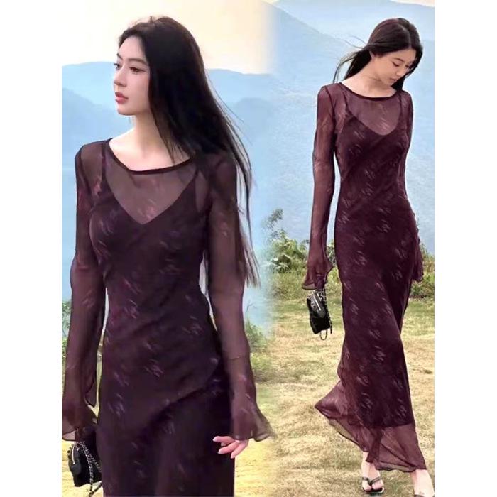 Retro V-Neck Camisole & Mesh Dress Set - 2026 Spring/Summer/Autumn Fashion Two-Piece. M
Retro V-Neck Camisole & Mesh Dress Set - 2026 Spring/Summer/Autumn Fashion Two-Piece. M