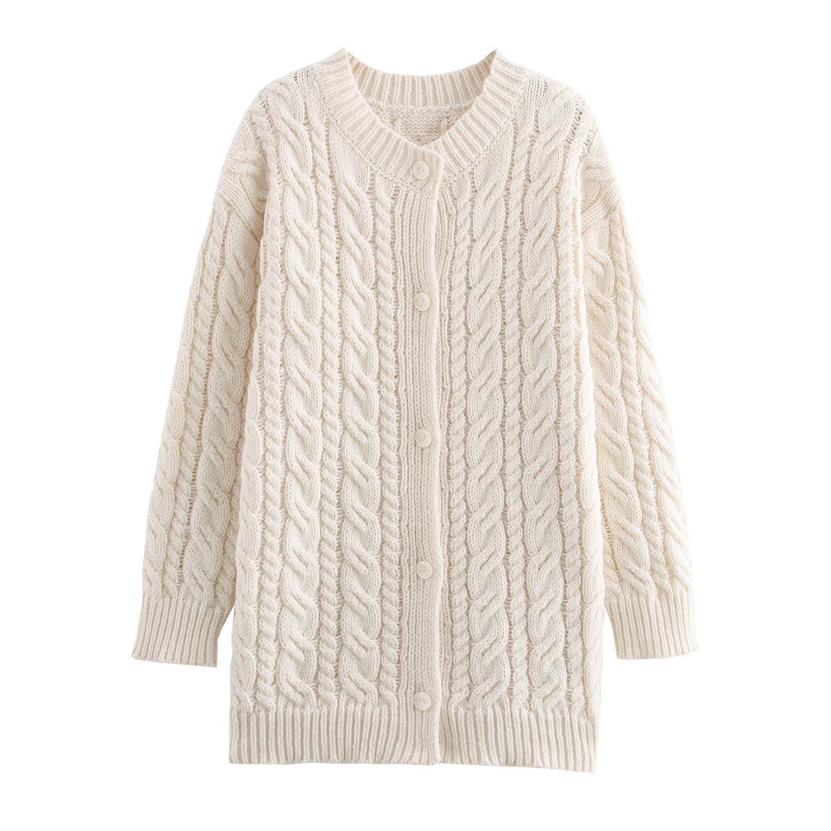 Autumn Chunky Knit Cable Long Cardigan for Women - Single-Breasted Design Small грязно-белый
Autumn Chunky Knit Cable Long Cardigan for Women - Single-Breasted Design Small грязно-белый