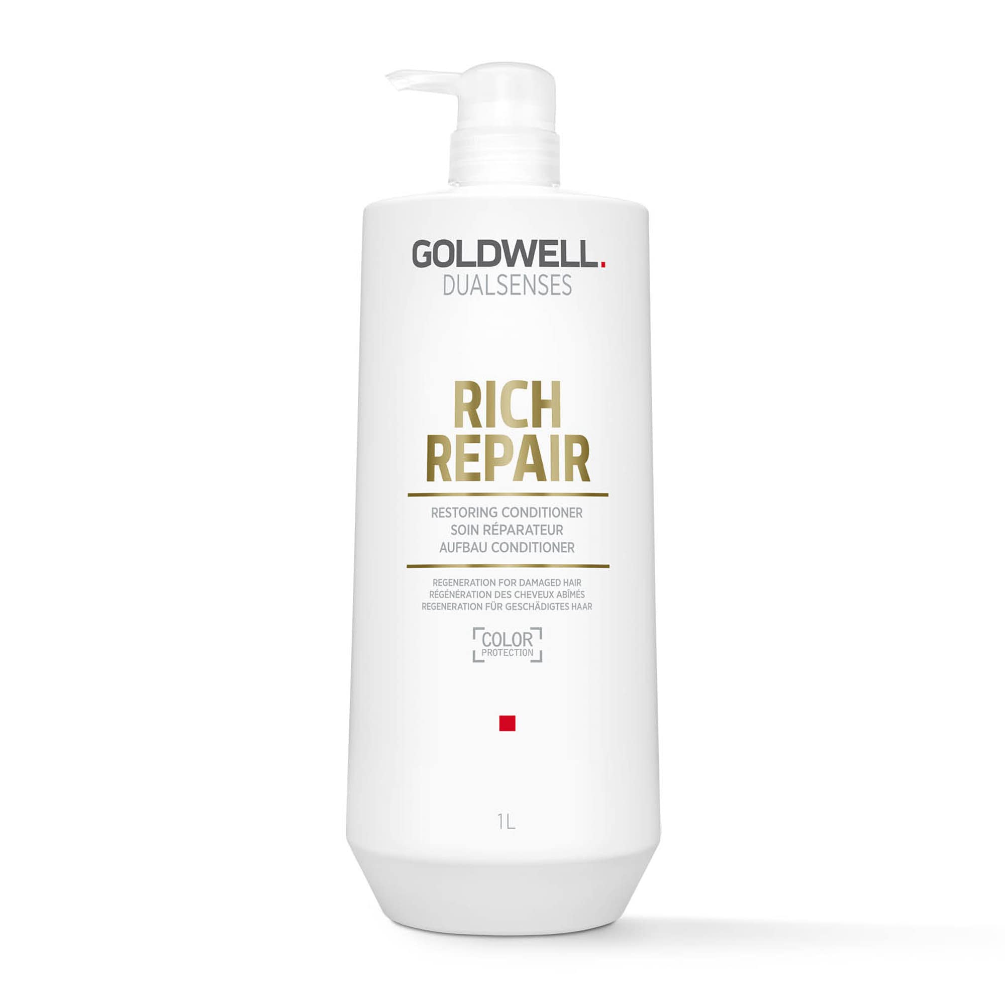 Goldwell Dual Senses Rich Repair Restoring Conditioner For Damaged 1000 мл (Регенерація волосся)
Goldwell Dual Senses Rich Repair Restoring Conditioner For Damaged 1000 мл (Регенерація волосся)