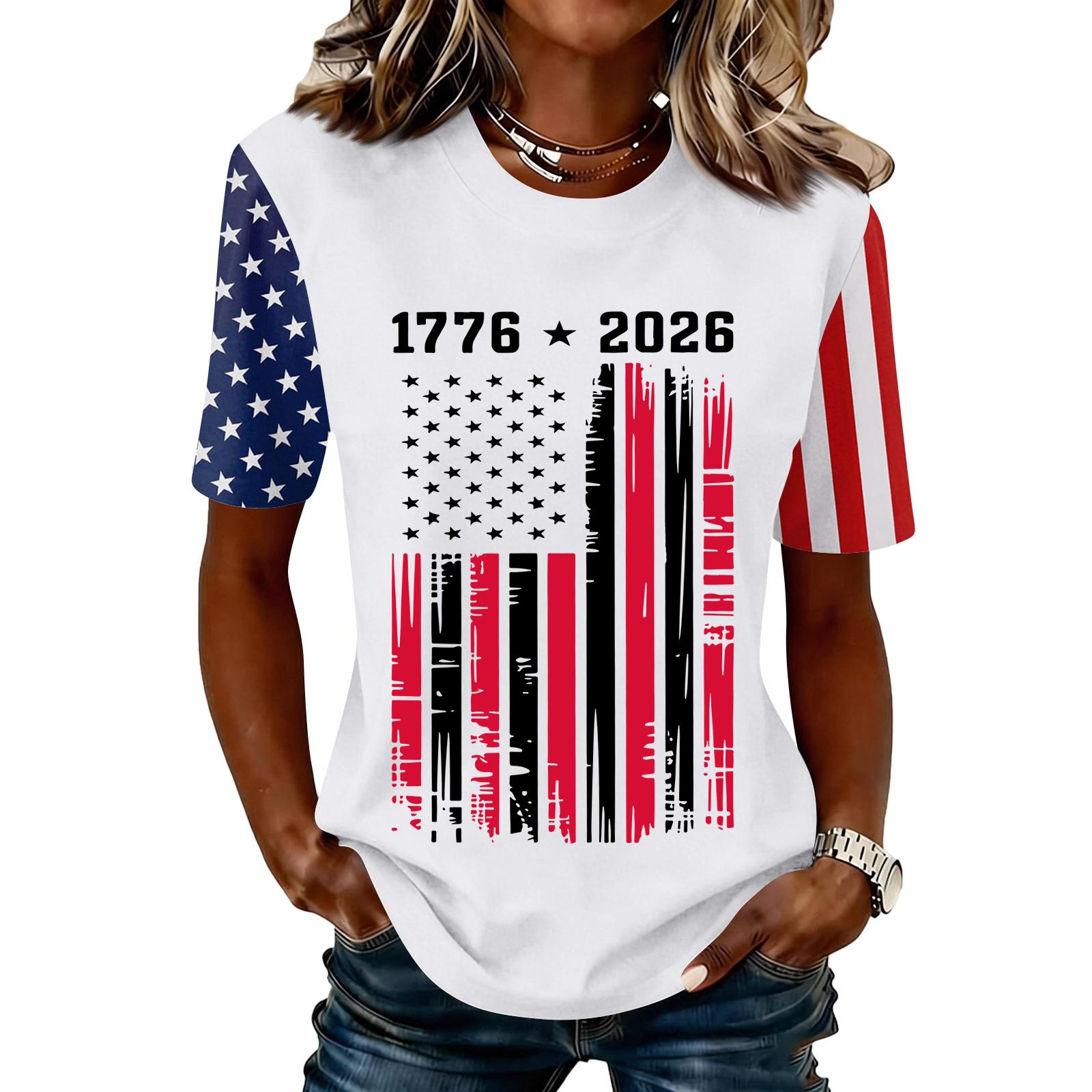 Women s Fashionable Casual Short Sleeve Print Round Neck Pullover Top XL білий
Women s Fashionable Casual Short Sleeve Print Round Neck Pullover Top XL білий