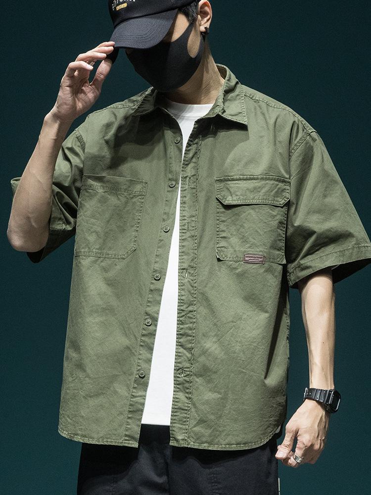 Summer Short Sleeve Cargo Shirts For Men American Work Attire Retro Absorbent Pure Cotton Shirt Double Chest Pockets S армія зелений колір
Summer Short Sleeve Cargo Shirts For Men American Work Attire Retro Absorbent Pure Cotton Shirt Double Chest Pockets S армія зелений колір