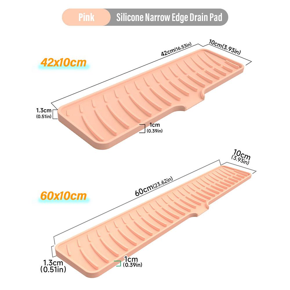 SW 60/42x10cm Silicone Narrow Edge Drain Pad Faucet Mat Kitchen Bathroom Pool Sink Drainage Pad Splash Pad Countertop Protector 42x10 cm
SW 60/42x10cm Silicone Narrow Edge Drain Pad Faucet Mat Kitchen Bathroom Pool Sink Drainage Pad Splash Pad Countertop Protector 42x10 cm