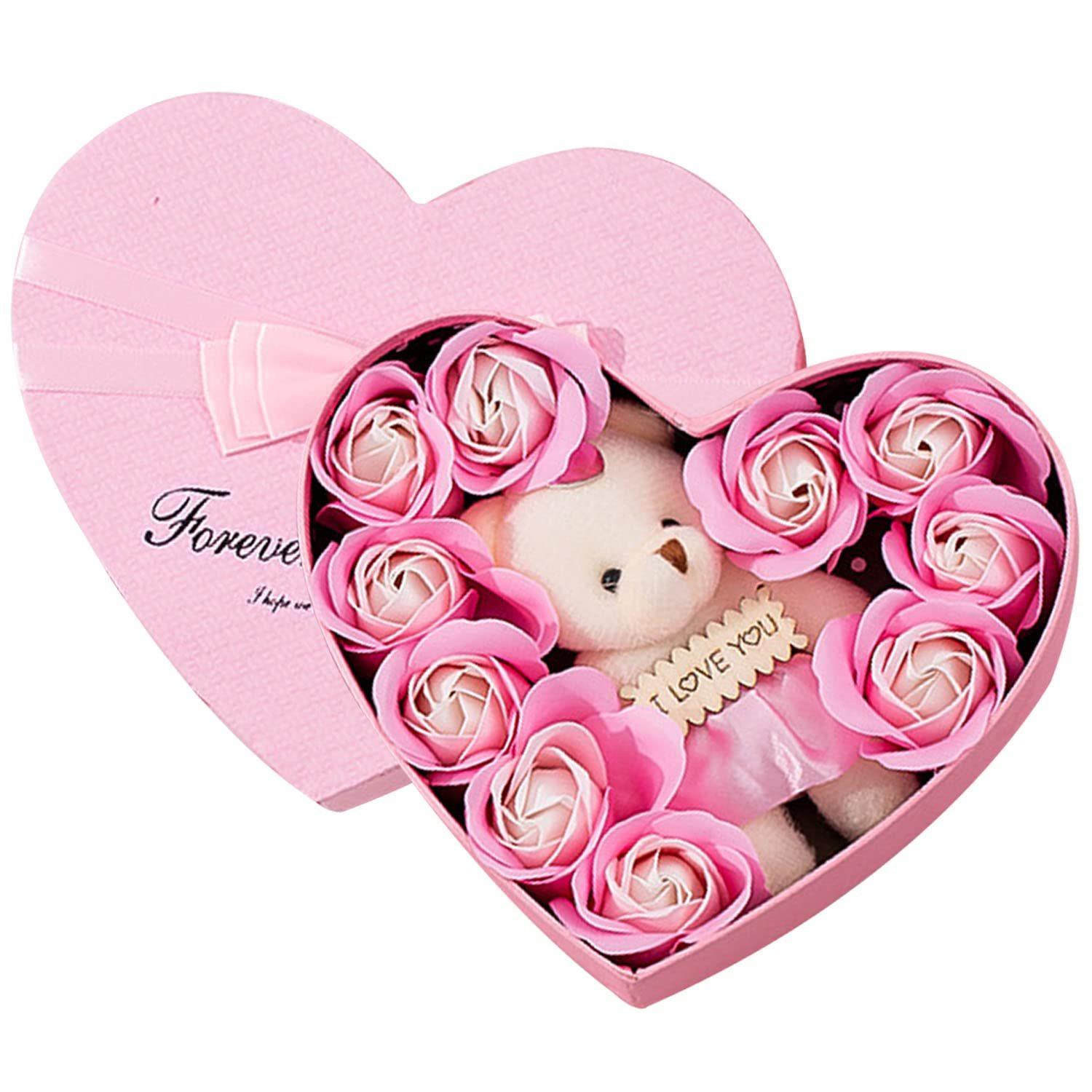 Soap Rose Gift Box with Teddy Bear|Heart-shaped Plastic Holder|Ideal for Wedding,Bridal,Birthday,Anniversary,Valentine S Day
Soap Rose Gift Box with Teddy Bear|Heart-shaped Plastic Holder|Ideal for Wedding,Bridal,Birthday,Anniversary,Valentine S Day