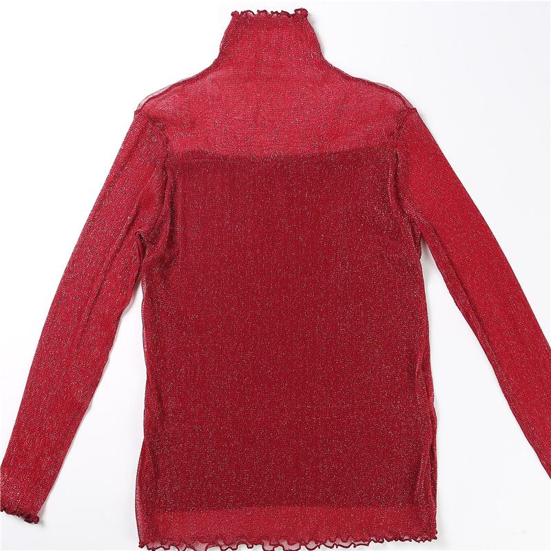 Женский топ с высоким воротом из сетки в стиле пэчворк с золотыми и серебряными нитями - Универсальный полупрозрачный базовый слой с длинным рукавом XL (for 60-70 kg) вино красного
Женский топ с высоким воротом из сетки в стиле пэчворк с золотыми и серебряными нитями - Универсальный полупрозрачный базовый слой с длинным рукавом XL (for 60-70 kg) вино красного