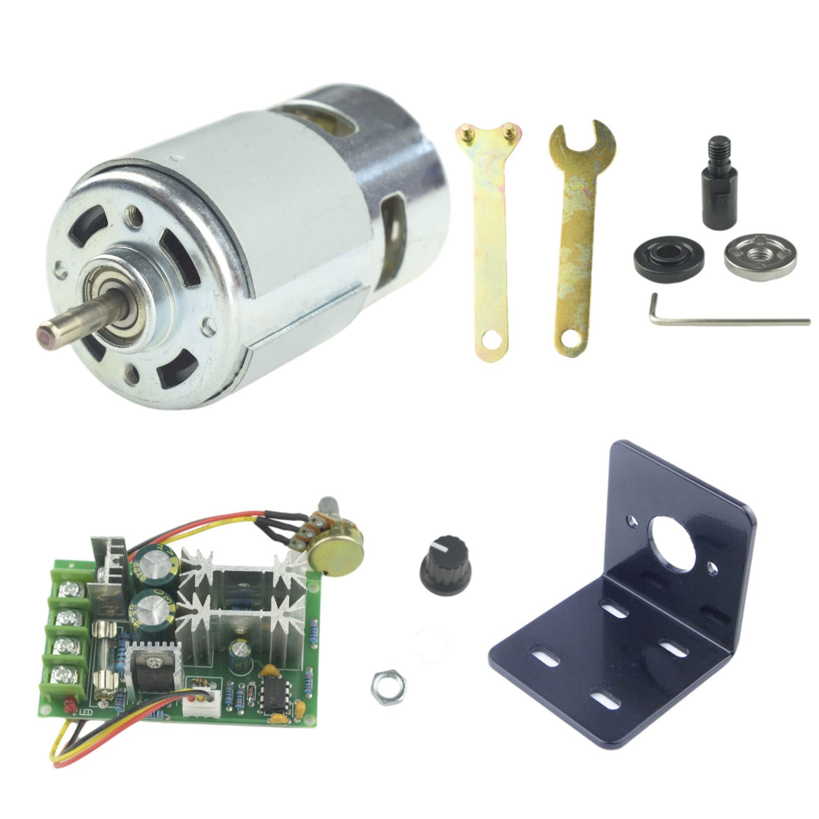 CONQUERALL 775 MOTOR 12V 16000RPM Powerful DC Motor with Connecting Rod Set Bracket and 20A Speed Controller 8000RPM/24V M10-5
CONQUERALL 775 MOTOR 12V 16000RPM Powerful DC Motor with Connecting Rod Set Bracket and 20A Speed Controller 8000RPM/24V M10-5