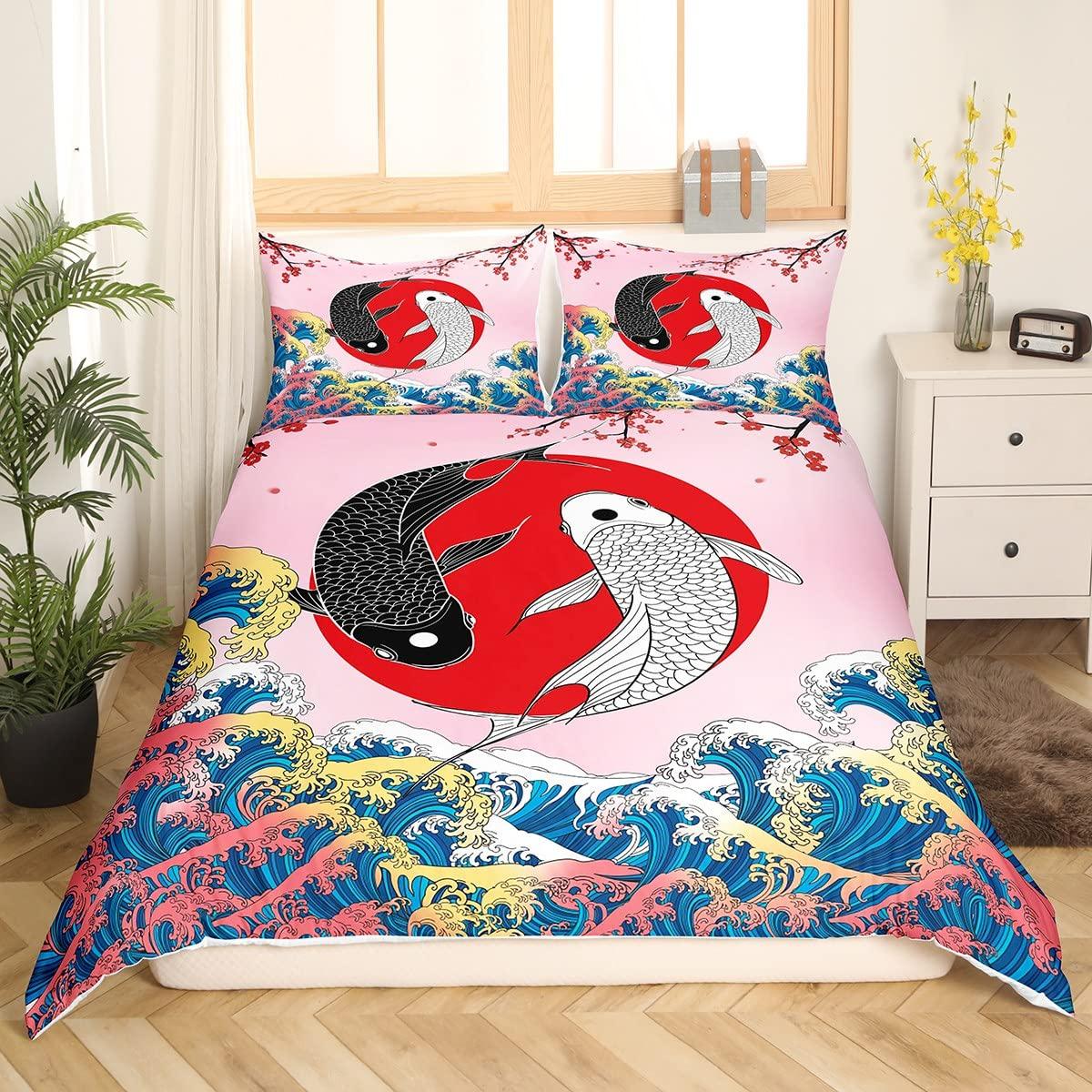 Japanese Style Duvet Cover Cherry Blossoms Polyester Comforter Cover,Ink Painting Bedding Set Branches Sakura Flower Quilt Cover EU Single(135x200cm)
Japanese Style Duvet Cover Cherry Blossoms Polyester Comforter Cover,Ink Painting Bedding Set Branches Sakura Flower Quilt Cover EU Single(135x200cm)