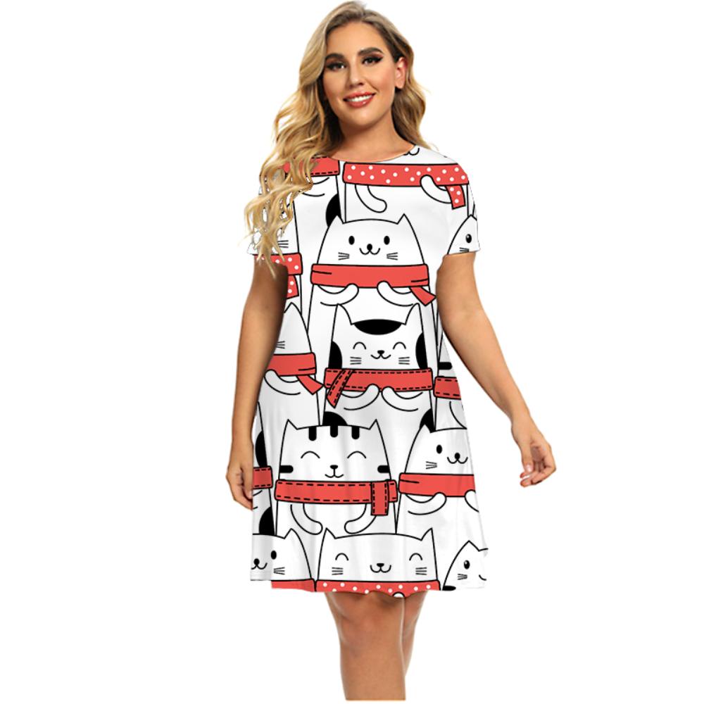 3d Deep Forest Animal Cat Pattern Women s Dress 2026 Summer Fashion Kawaii A-line Casual Round Neck Short-sleeved Dress 6XL
3d Deep Forest Animal Cat Pattern Women s Dress 2026 Summer Fashion Kawaii A-line Casual Round Neck Short-sleeved Dress 6XL