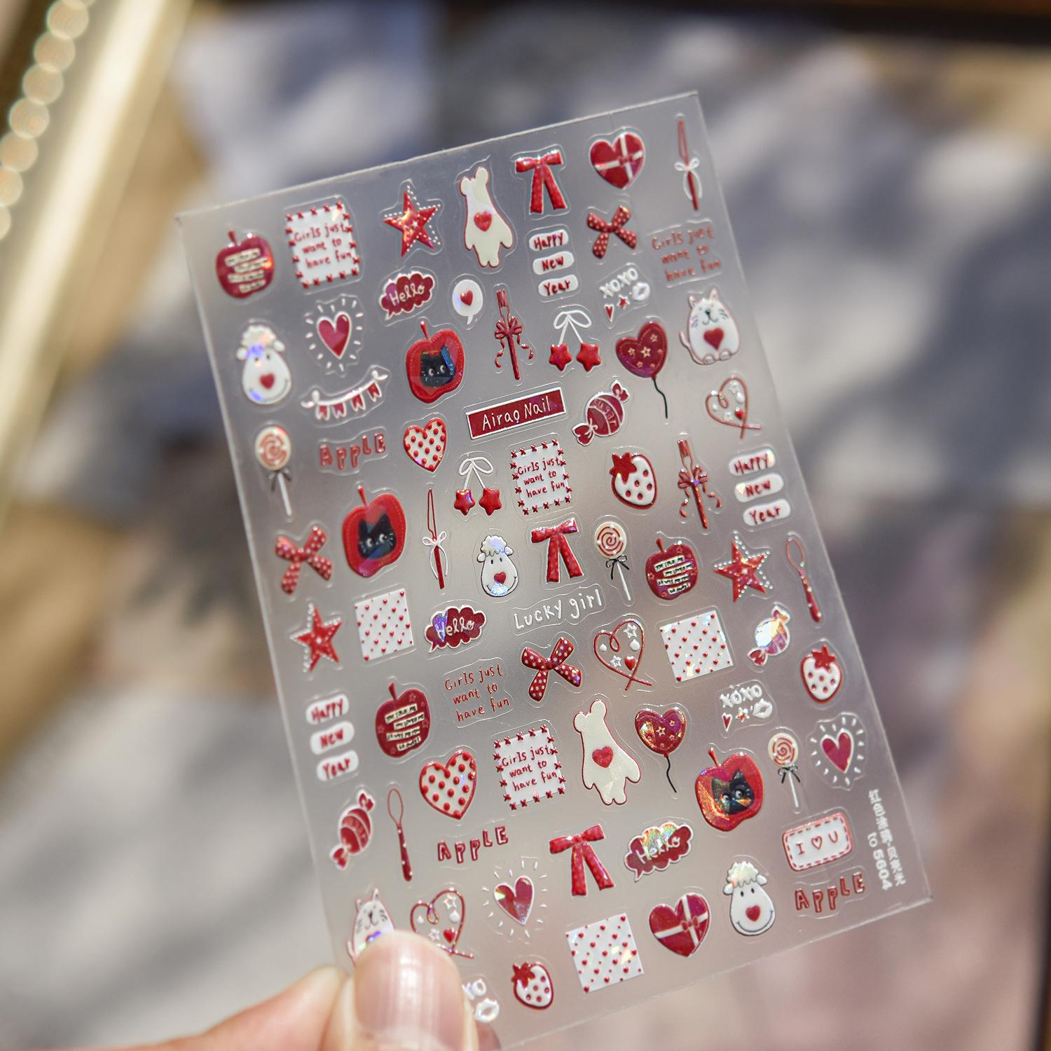 Tomoni x Ai Rao Red Graffiti Embossed Nail Stickers for Kids
Tomoni x Ai Rao Red Graffiti Embossed Nail Stickers for Kids
